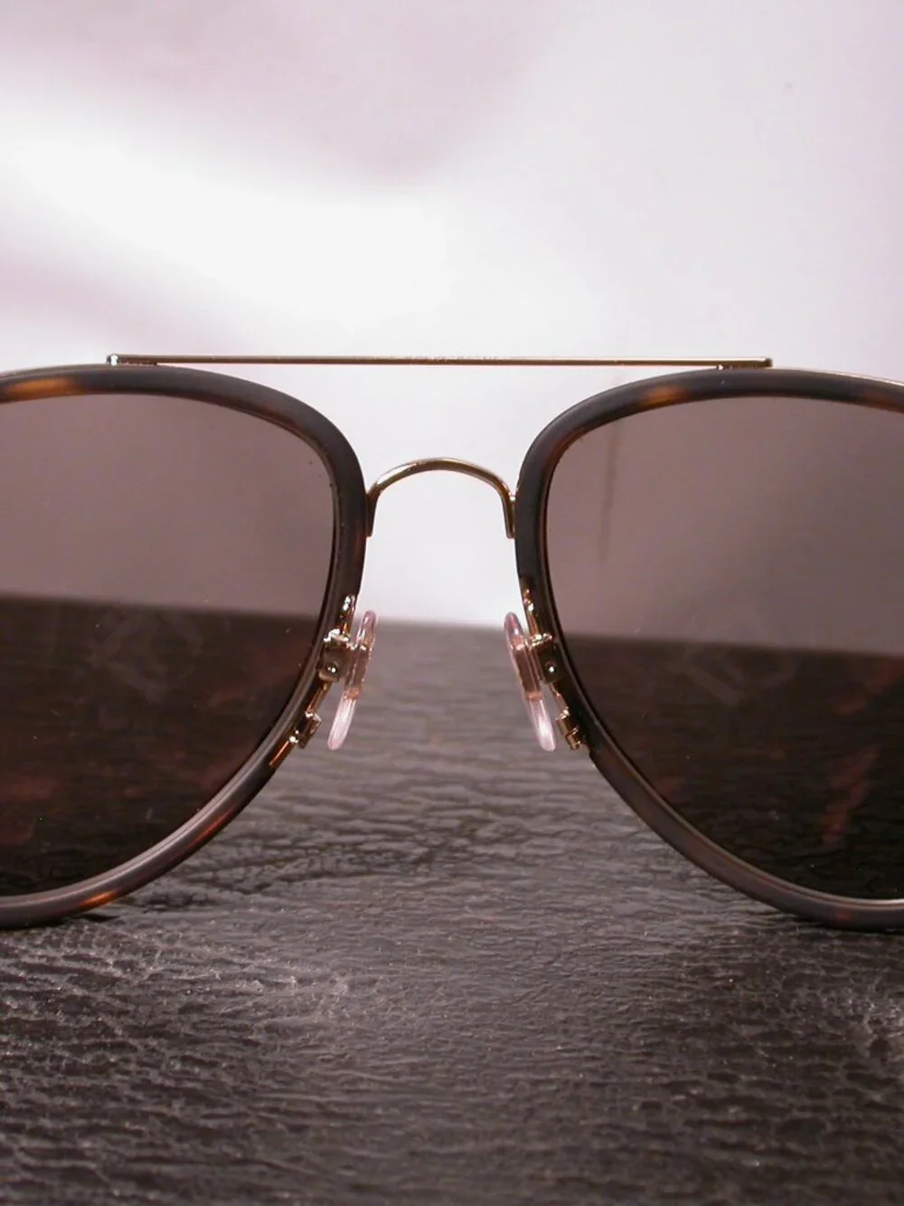 Burberry Tortoise Plaid Aviator Shades Sunglasses Made in Italy